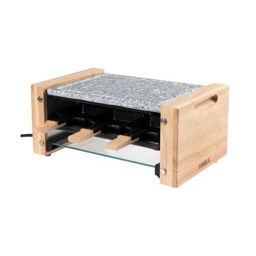 FURBER Raclette »Raclette-Grill 6P Holz/Stein«, 900 W