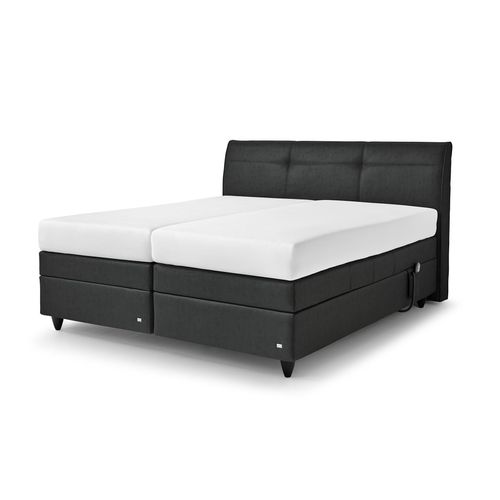 RUF Betten Minerva Motor Boxspringbett mit TTFK-Matratze und belüfteter Dämpfungszone 180x200 cm Schwarz