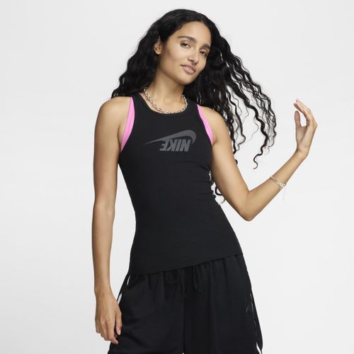 Nike Sportswear geribbelde tanktop voor dames - Zwart