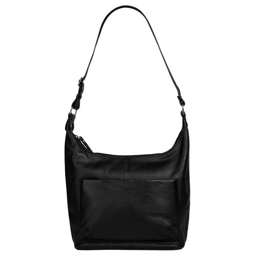 Shopper BRUNO BANANI, Damen, Gr. B/H/T: 38cm x 29cm x 11cm onesize, schwarz, Leder, unifarben, leicht glänzend, Taschen, echt Leder