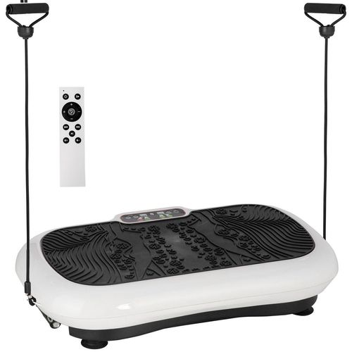 Vibrationsplatte mit 2 Fitnessbändern 99 Vibrationsstufen 120 kg Belastbarkeit Rüttelplatte Fitnessg