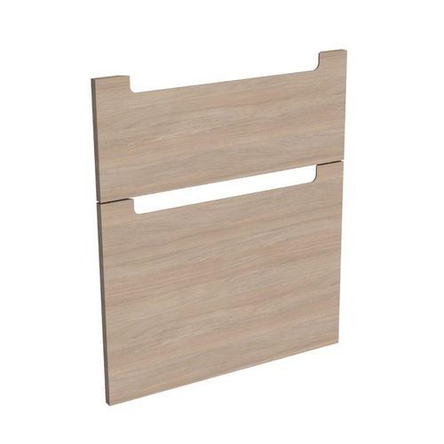 evineo ineo5 Auszugsfront für Unterschrank 60 cm, für Hettich-Auszugssystem, mit 2 Auszügen, mit Griffmulden, BL000378,