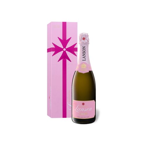 Lanson Brut Rosé mit Geschenkbox, Champagner