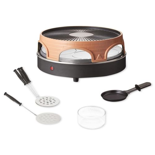 EMERIO Pizza Ofen PO-113255.4, 2in1, mit Raclette-Grill, 1500 W