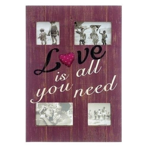 Holz Fotorahmen "Love is all you need"