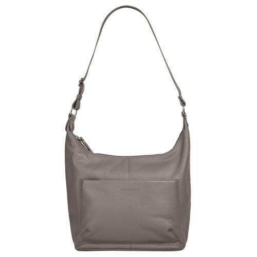 Shopper BRUNO BANANI Gr. B/H/T: 38cm x 29cm x 11cm onesize, grau Damen Taschen echt Leder