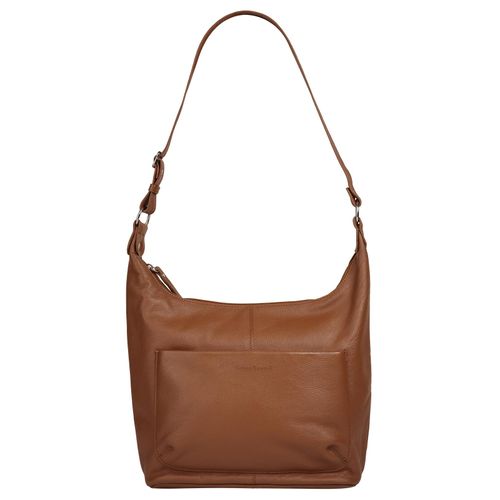 Shopper BRUNO BANANI, Damen, Gr. B/H/T: 38cm x 29cm x 11cm onesize, braun, Leder, unifarben, leicht glänzend, Taschen, echt Leder