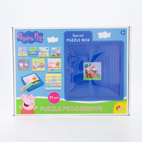 25-teilige Spezial Puzzle Box mit Peppa Wutz Motiv