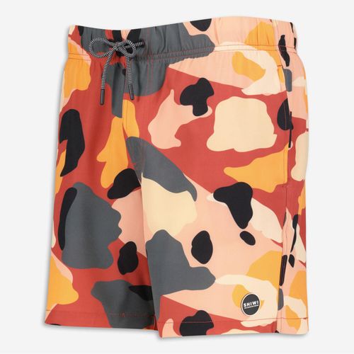 Mehrfarbige Badeshorts mit Camo-Muster