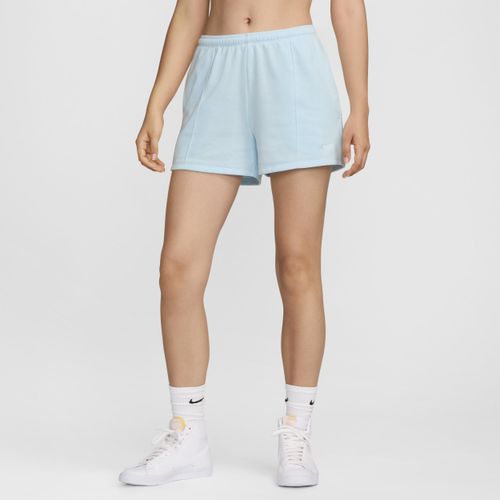 Nike Sportswear Chill Terry French-Terry-Shorts (ca. 10 cm) mit mittelhohem Bund für Damen - Blau