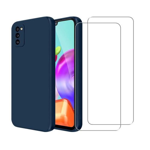Hülle Galaxy A41 und 2 schutzfolien - Silikon - Blau