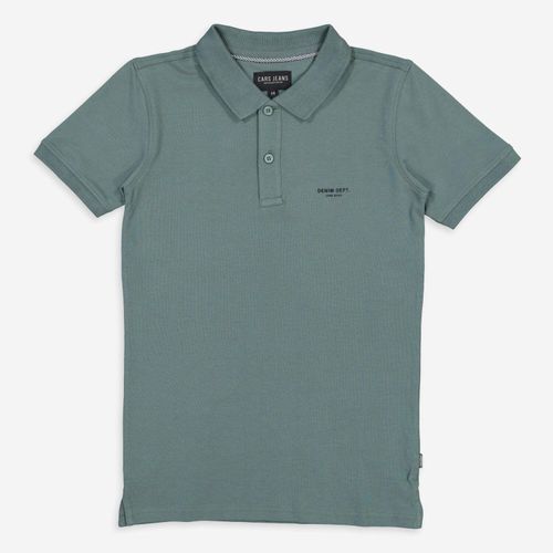 Dunkelgrünes Poloshirt mit Logo