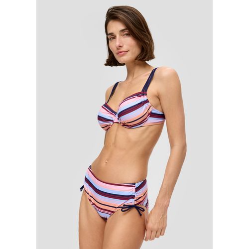 s.Oliver - Bikinihose mit Raffung, Damen, blau|mehrfarbig, Größe 36