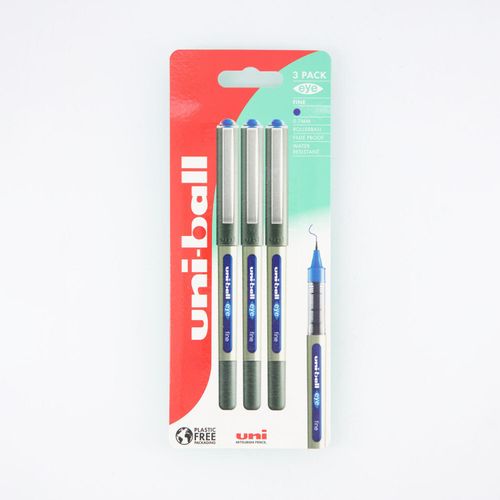 3er-Pack blaue Fineliner mit Logo-Detail