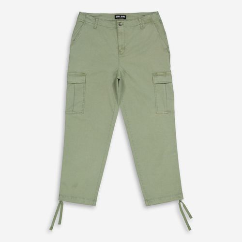 Olivgrüne Straight Leg Cargohose