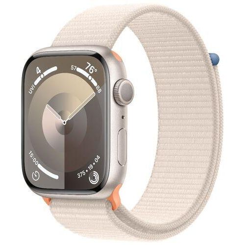 Apple Watch Series 9 Aluminium 45 mm (2023) | GPS | Polarstern | Sport Loop Polarstern