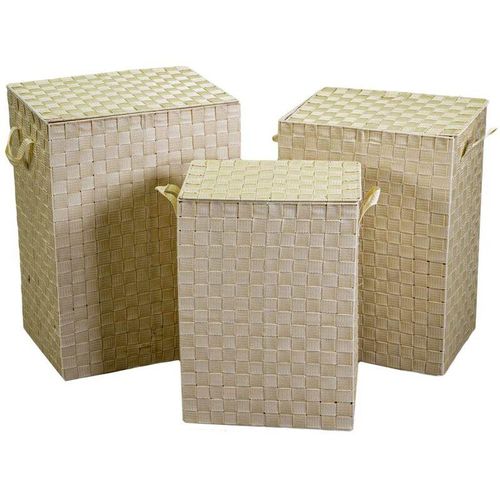 Creme Polyester gefütterte 1-3 rechteckige Cestone 40x30x55 cm