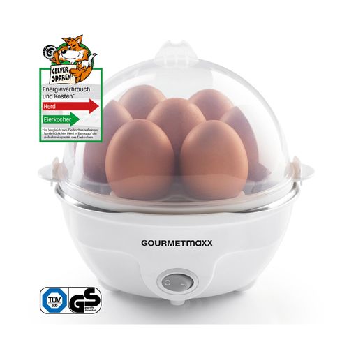 GOURMETmaxx Eierkocher für 7 Eier 350W weiß