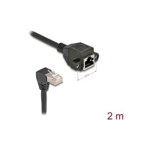 Netzwerk Verlängerungskabel s/ftp Stecker RJ45 Stecker 90° gewinkelt (80312) - Delock