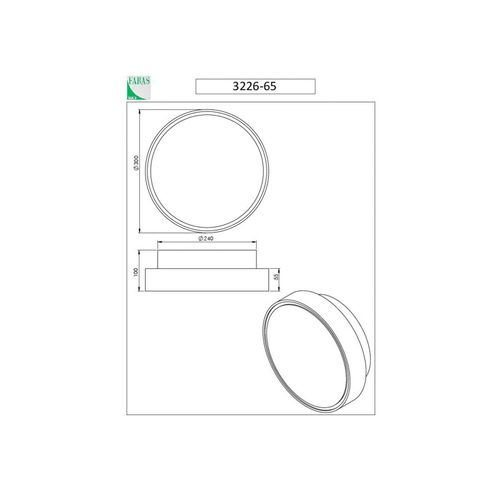 Wandleuchte Hatton, Ø 30 cm, Sensor, 2 x E27, weiß, IP65