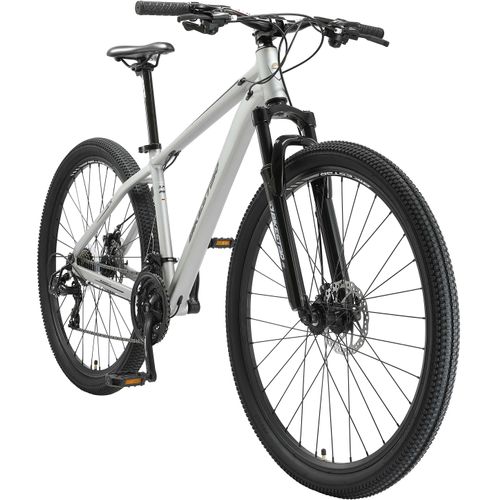 Mountainbike BIKESTAR Fahrräder Gr. 43cm, 29 Zoll (73,66cm), silberfarben für Damen und Herren, Kettenschaltung