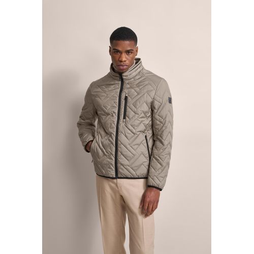 Blouson BUGATTI, Herren, Gr. 50, beige, 100% Polyester, unifarben, casual, regular fit, Langarm Bündchen, Jacken, in Steppoptik