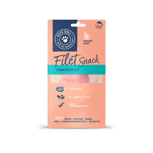 Snacks für Katzen - Filetsnack Thunfischfilet - 25g/12er Pack von Pets Deli