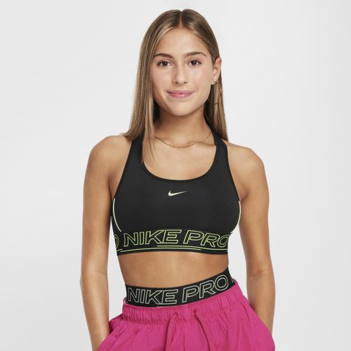 Nike Pro Swoosh Sport-BH für Mädchen - Schwarz