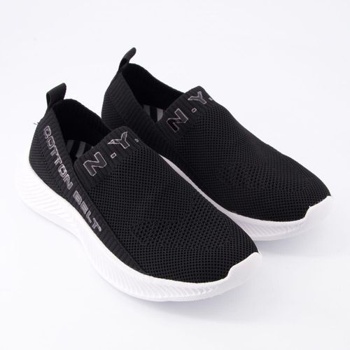 Schwarze Knit-Sneaker