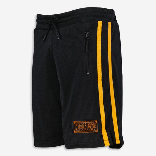 Schwarze GOAT Playmaker Shorts aus Mesh