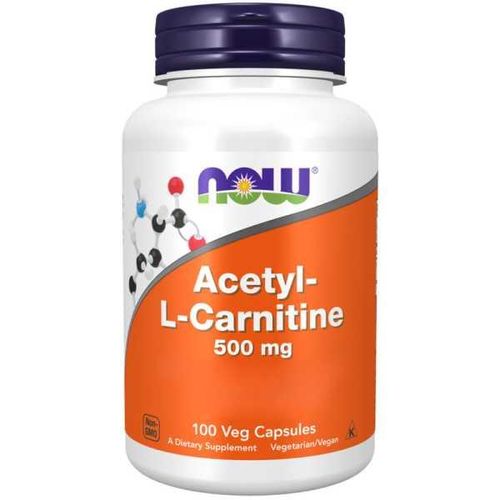 NOW Foods, Acetyl-L-Carnitin, 500 mg, 100 vegetarische Kapseln [249,00 EUR pro kg]