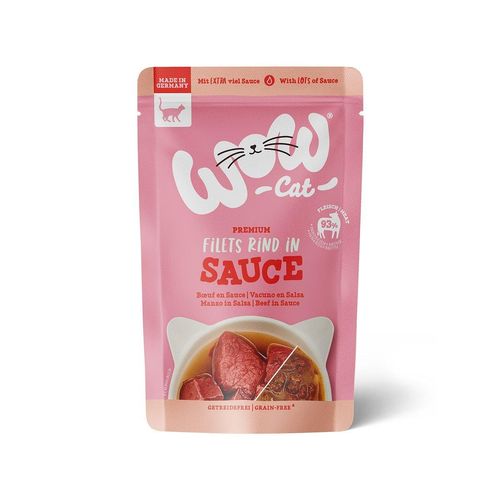 WOW CAT Rind in Sauce 8x85g