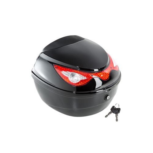 tectake® Motorradkoffer, Volumen 22 l, für Mofas, Roller, Motorräder und Quads, großer Reflektor