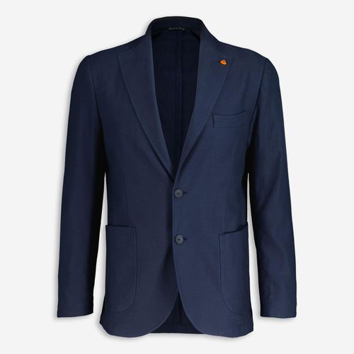 Dunkelblauer Blazer aus Leinenmischung