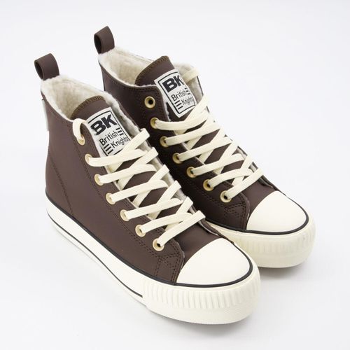 Braune Sneaker mit Logo