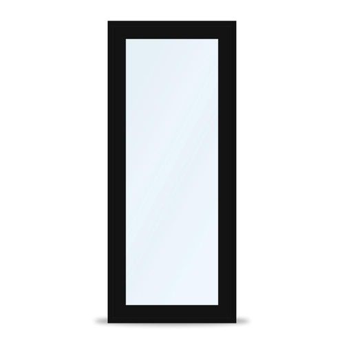 Balkontür Schwarz, Kunststoff, IDEAL 4000, aludec Jet Black, 510 x 1760 mm, individuell konfigurieren