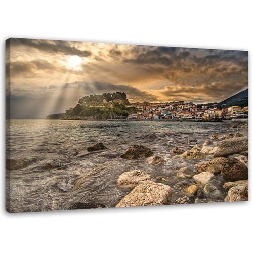 Bild auf Leinwand, Meer, Stadtlandschaft, Landschaft – 100 x 70