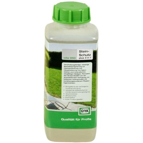 Gftk - vdw 950 Steinschutz plus 3 in 1, Steinpflege Imprägnierung Hydrophobierung Oleophobierung, 1 Ltr