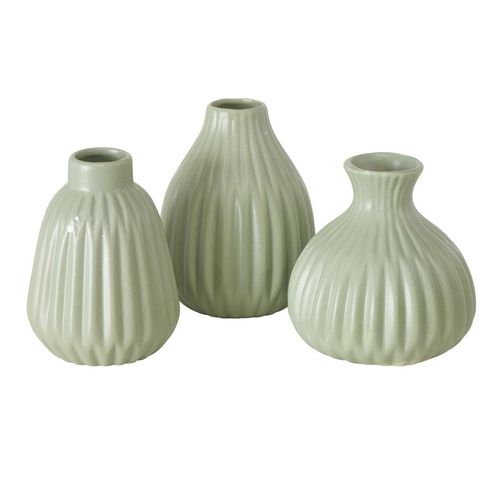 Boltze Vase Esko 3er-Set, Hellgrün