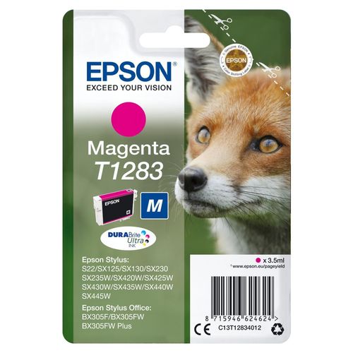 Original Epson Stylus S 22 (C13T12834012 / T1283) Druckerpatrone Magenta