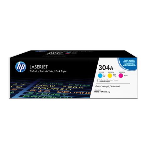 Original HP Color LaserJet CM 2320 EBB MFP (CF372AM / 304A) Toner Cyan,Magenta,Gelb