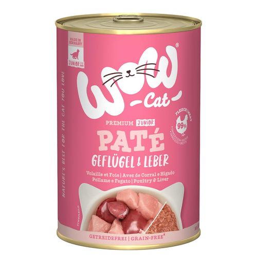 WOW CAT Junior Geflügel & Leber 6x400g