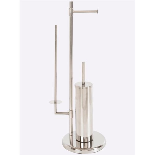 Badaccessoire-Set HEINE HOME, silber (silberfarben), Edelstahl, Badaccessoires-Sets