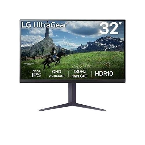 LG 32” UltraGear QHD Nano IPS 180Hz GamingMonitor 1ms (GtG), HDR10 32GS85QXB