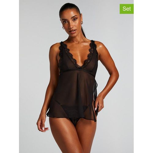 Hunkemöller 2tlg. Wäscheset in Schwarz - XXL