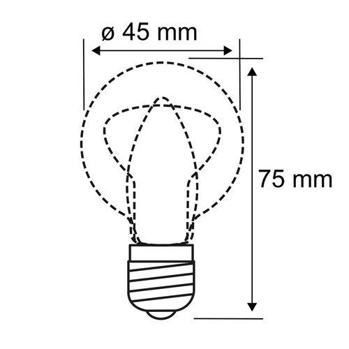 LED-Lampe E27 5W Tropfen 2.700K matt