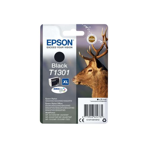 Original Epson Workforce WF-3010 DW (C13T13014010 / T1301) Druckerpatrone Schwarz