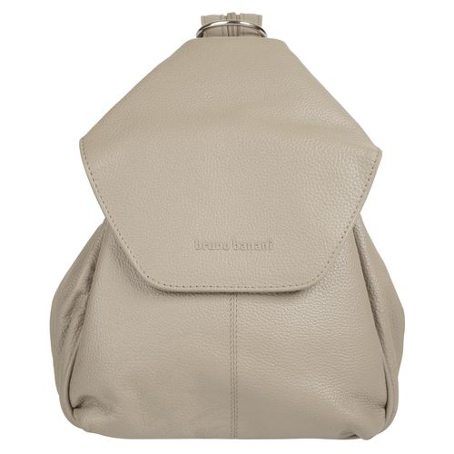 Cityrucksack BRUNO BANANI Gr. B/H/T: 20cm x 27cm x 12cm, beige Rucksäcke echt Leder