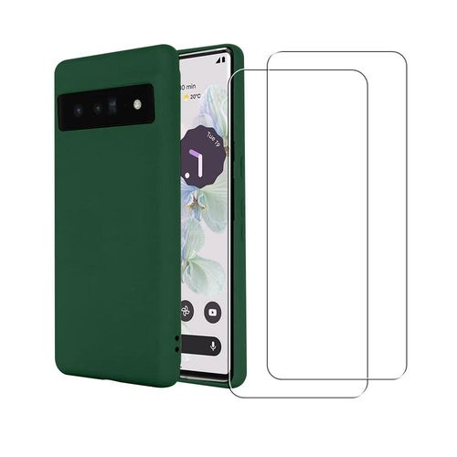 Hülle Google Pixel 7 und 2 schutzfolien - Silikon - Grün