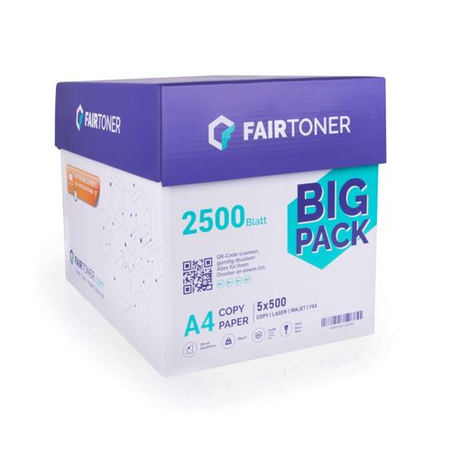 FairToner Drucker Kopierpapier DIN A4 80g/m² 5x500 Blatt Weiss